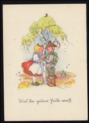 Karikatur kunstkarte liesel - karikatur,