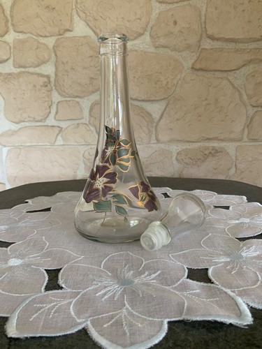 Glas karaffe flacon bemalt - karaffe,