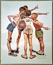 Norman Rockwell - Sporting Boys: Oh Yeah - Postkarte Ansichtskarte Motivkarte AK