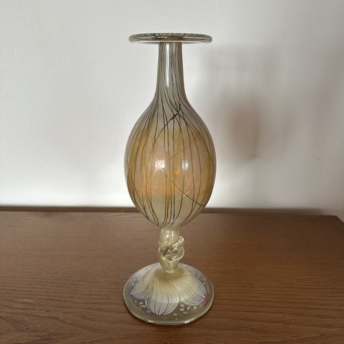 Vintage glas vase - glas, signiert