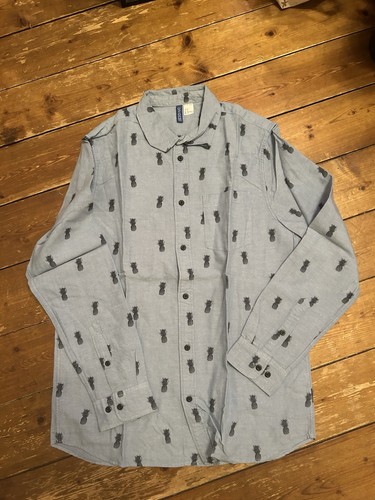 Ananas hawaii hemd blau - ananas,