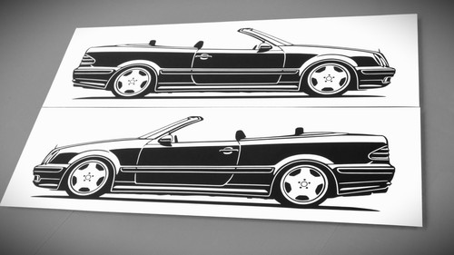 Mercedes clk cabrio - clk, sticker