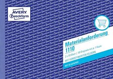 AVERY Zweckform 1110 Materialanforderung A5 quer, 2x50 Blatt - B-Ware