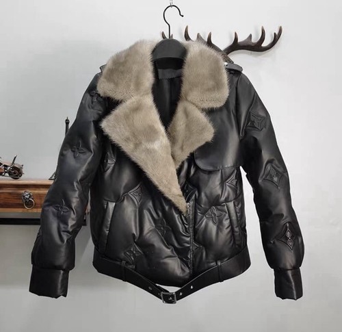 Echte lederjacke mit nerzpelz - mit,