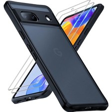 Handyhülle Pixel 8A 3in1 Schutzglas Kameraschutz Stoßfest Kratzfest Schwarz