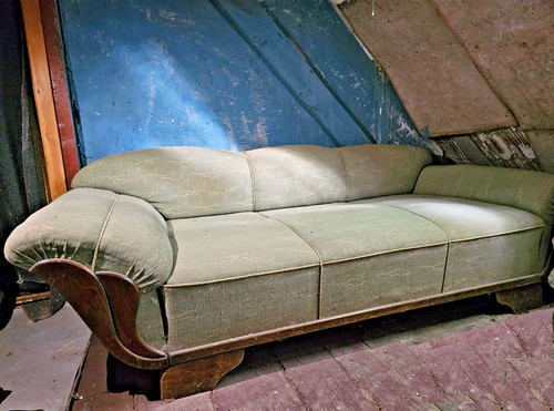 Antike chaiselongue - chaiselongue, /