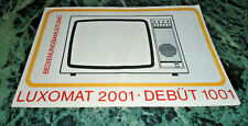 Bedienungsanleitung Fernsehgerät Luxomat 2001, Debüt 1001 DDR 1986