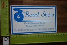 Alter Aufkleber Reise Diskothek Disco ROAD SHOW Lichtanlagen Wagenfeld Espelkamp