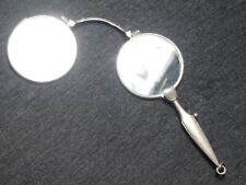SUPER ANTIK  830 SILBER BRILLE MONOKEL LORGNON KLAPPBRILLE ART DECO LORGNETTE