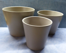 27114. Moderner Übertopf   Blumentopf  3 Stück  verschieden groß  taupe
