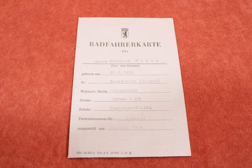 Radfahrerkarte 1961