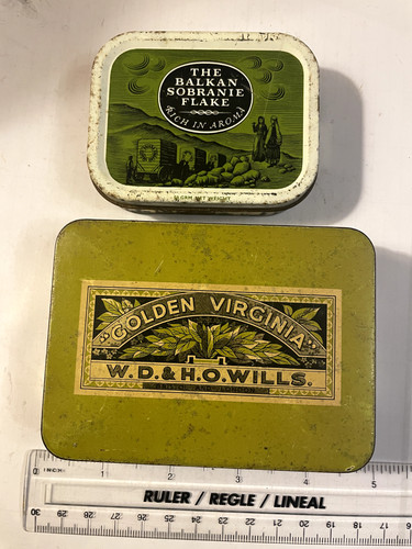 Vintage tabakdosen golden - 2, x