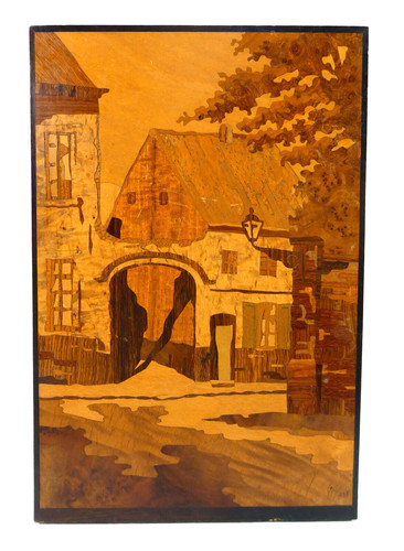 Intarsienbild marketerie sign - intarsienbild,