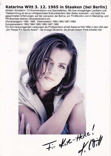 Autogramm katarina witt - autogramm,