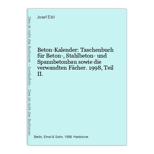 Beton kalender taschenbuch - beton-kalender:,