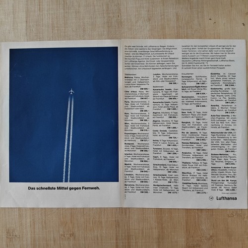 Lufthansa 1978 vintage werbung - 1978,