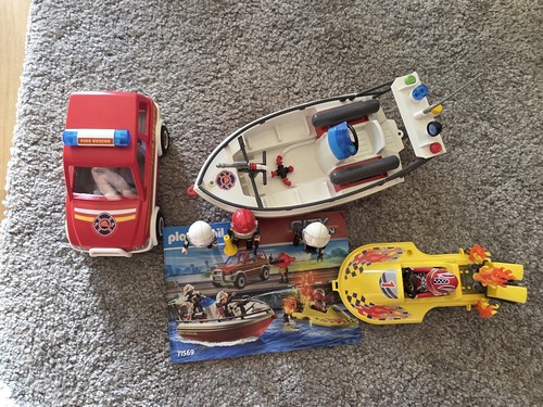 Playmobil set feuerwehr boot - feuerwehr,