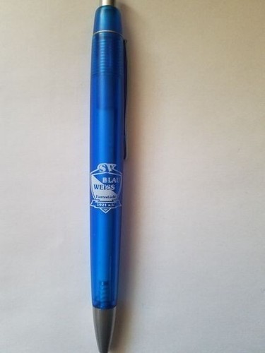 Kugelschreiber blau weiss - kugelschreiber,