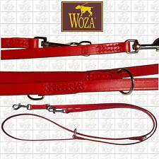Premium Hundeleine Handgenäht Vollleder WOZA Rindlederleine Runde Kanten FE3836
