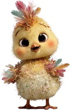 Buntes Ostern Küken Wandbild