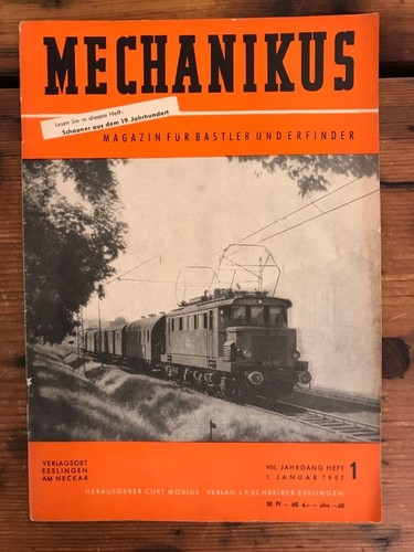 Mechanikus 1957 magazin für - mechanikus,