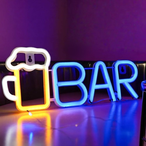 Led neon schild bar - schild,