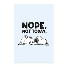 Peanuts Snoopy Nope Not Today Poster 60x90 cm, One size, Weiß