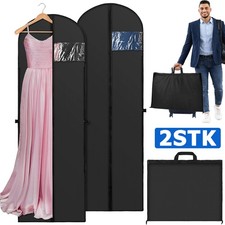 Kleidersack 2er Set Kleiderhülle Anzug Schutz Kleiderbeutel Lang Kleidertasche