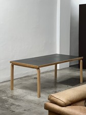 Alvar Aalto Dining Table Early Model 83 Artek Design Black Linoleum
