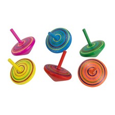 Kreisel Spirale  Kinder Holzkreisel 6er Set - 6473