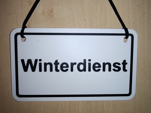 Winterdienst schild - winterdienst, 3d