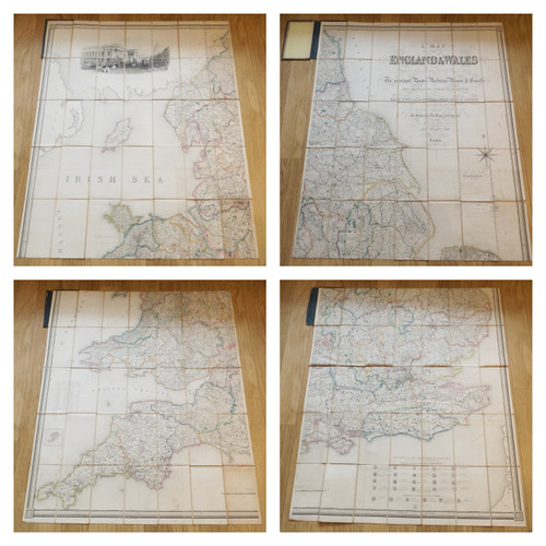 1846 large map england - large, of