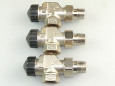 3 x HEIMEIER THERMOSTATVENTIL STANDARD 1/2" AXIAL HEIZKÖRPERVENTIL 2225-02.000
