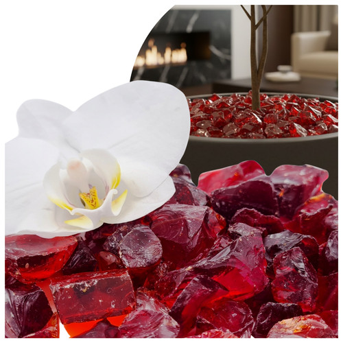 Roter zierkies 2kg - roter, glassteine