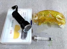 UV LED Lecksuchlampe Klimaanlage Set Leckagen Schutzbrille Suchlampe Reparatur @