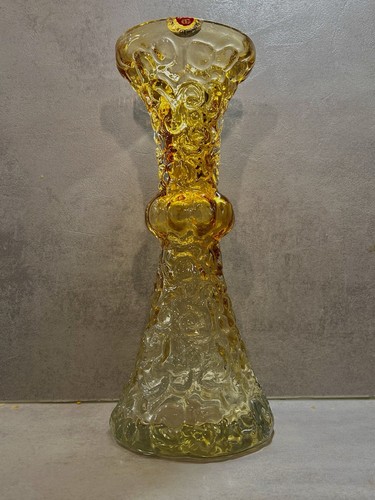 Vintage ingridglas vase amber - vintage,