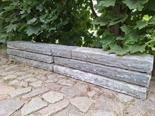 Granitplatten, Palisade, Anthrazit, 10x25x100 cm, Gebraucht