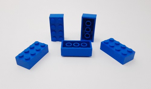 Lego 2x4 teststein blau - blau, basf