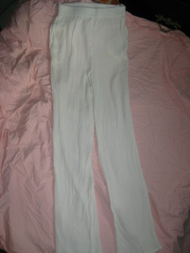 Vintage leggings weiß krinkle - vintage,