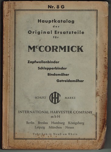 Ihc hauptkatalog 8 - hauptkatalog, nr.