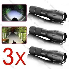 3x LED T6 Taschenlampe Polizei Swat Taktische Militär Zoom Camping Licht