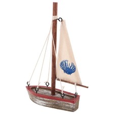  Holzschiff Deko Segelboot
