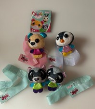 4x Nici Sweety Doos Glitter Edition Mini Plüschtier mit Armband Icesac Roco Ted