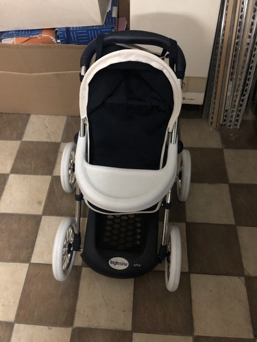 Puppenwagen englisch blau - puppenwagen,