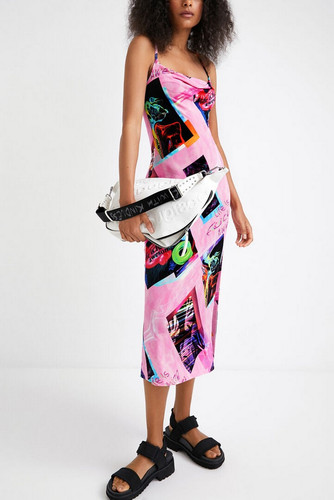 Desigual kleid rosa sheath - desigual,