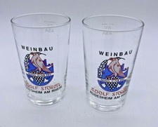 2er Set seltene Weinbau Adolf Storzel Weinprobe Andenken kleine Gläser
