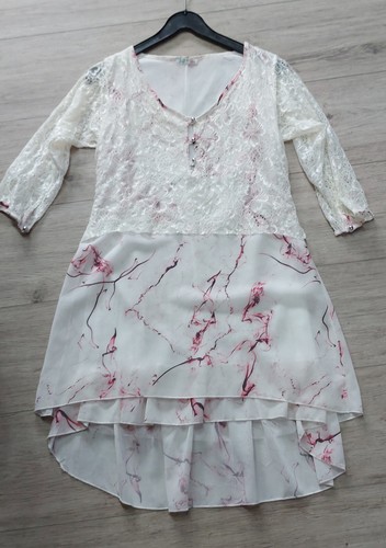Tunika kleid mit spitze - kleid,