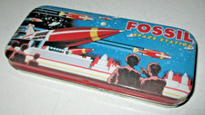 FOSSIL Vintage Blechdose Uhrenbox Blechschachtel 1995 limitiert space station