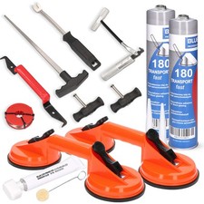 2x Scheibenkleber Windschutzscheiben Montageset Gummisaughber Scheiben Ausbauset