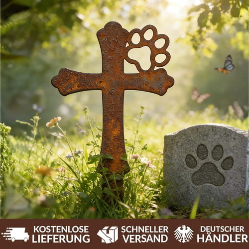 Rostiges kreuz pfote grabkreuz - rostiges,